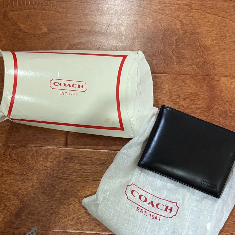 Coach Classic Black Leather Wallet